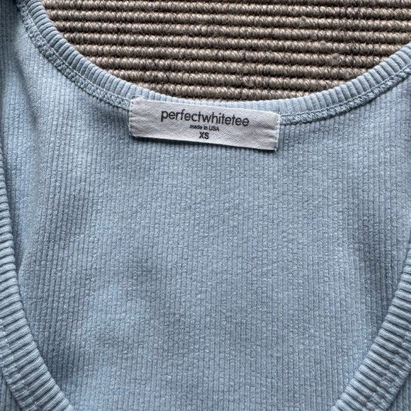 Perfectwhitetee Blondie tank top. Light blue. Size XS. - Picture 2 of 5